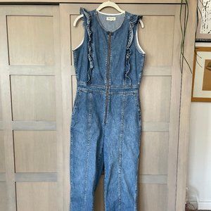 Madewell denim jumpsuit with ruffles - Women's Size 8